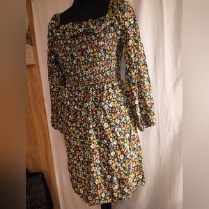 Chic Floral Long Sleeve Dress